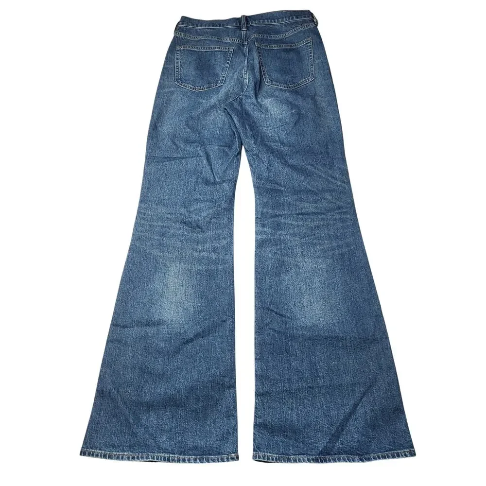 J Crew Tall Vintage Flare Jeans Semi Stretch High Rise Medium Kate Wash 28T